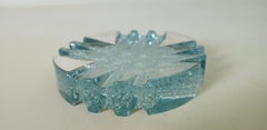Decorative Object Vide-Poche Ashtray Glass and Silver 800 Midcentury Modern 60s
