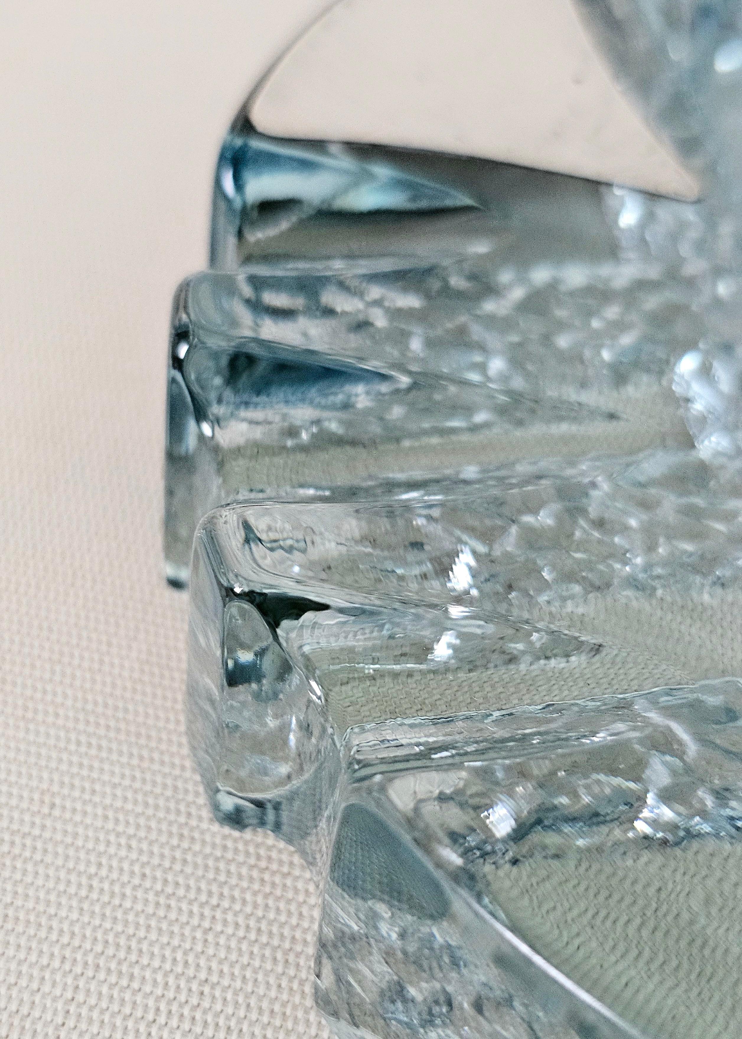Objeto decorativo Vide-Poche Cenicero Cristal y plata 800 Midcentury Modern Años 60 siglo XX en venta