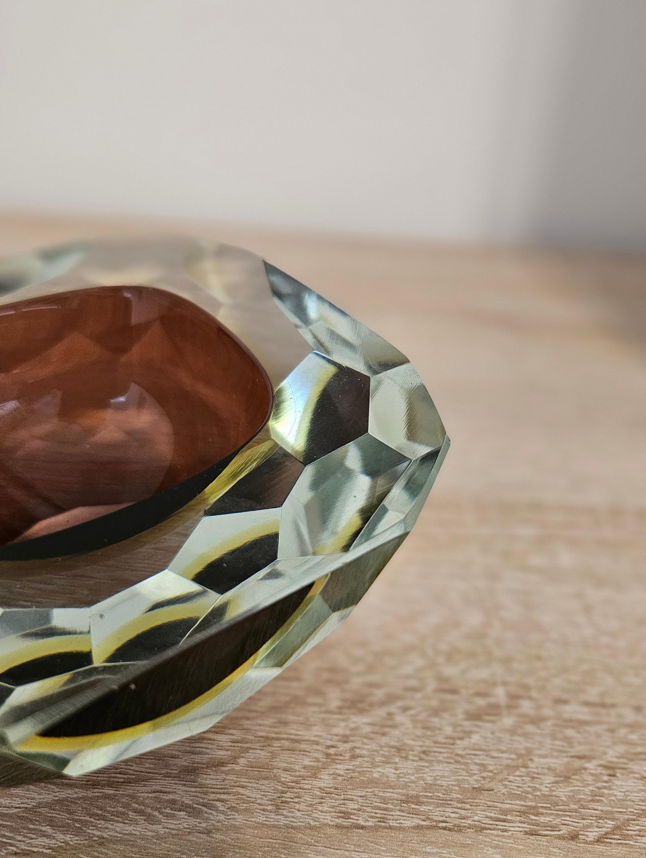 Mid-Century Modern Decorative Object Vide-Poche Bowl Flavio Poli Murano Glass Midcentury Italy 1960 For Sale