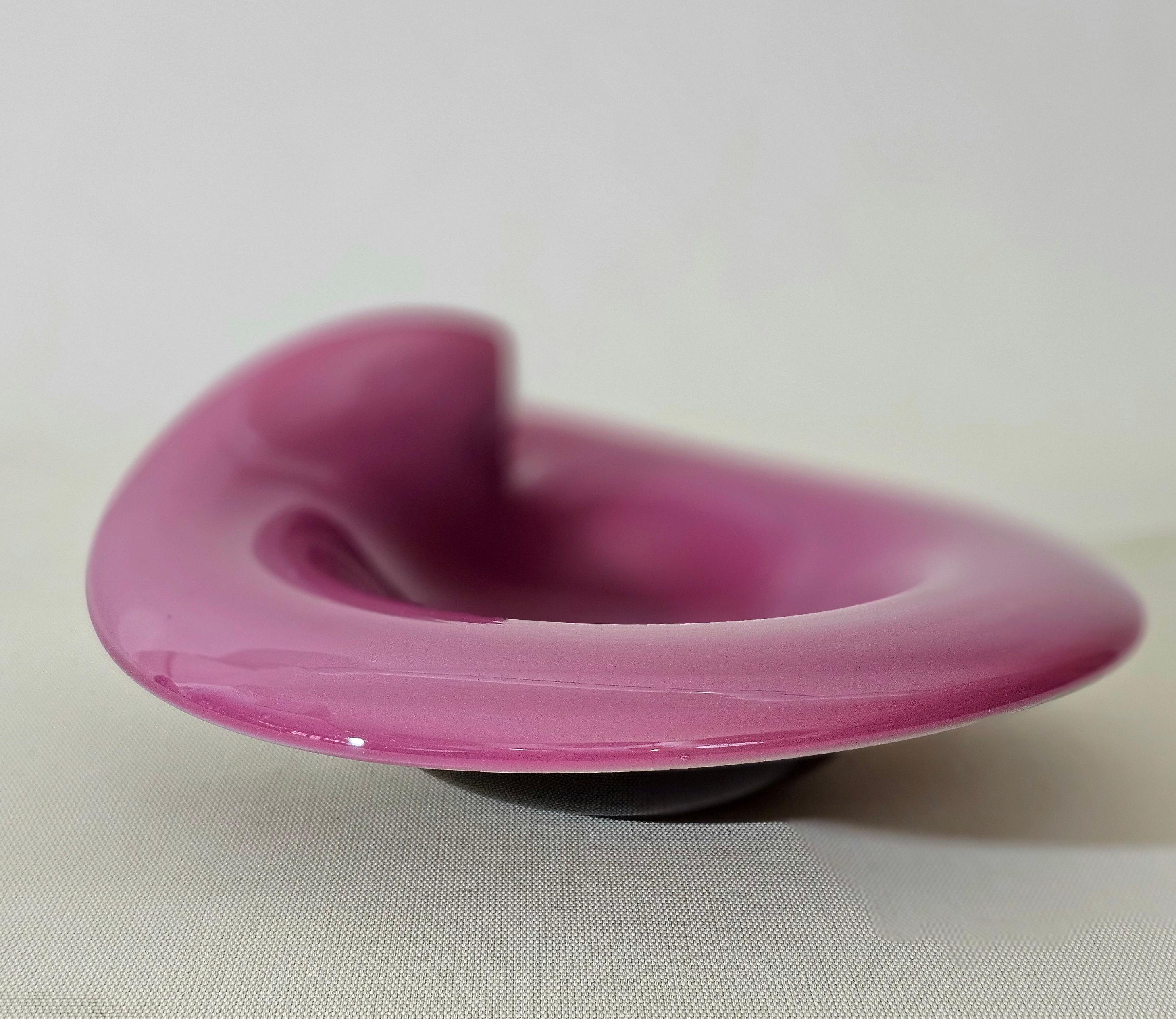 Decorative Object Vide-Poche Bowl  Murano Glass Sommerso Midcentury Italy 1970 For Sale 7