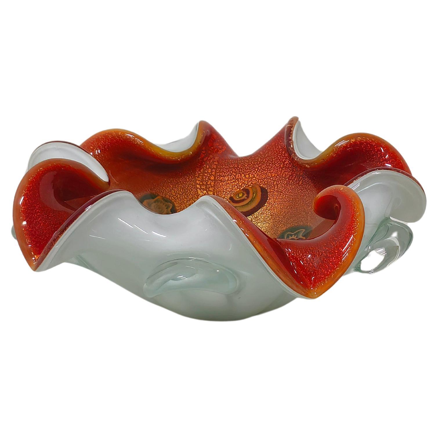 Decorative Object Vide-Poche Dino Martens Murano Glass Midcentury Italy 1970s For Sale