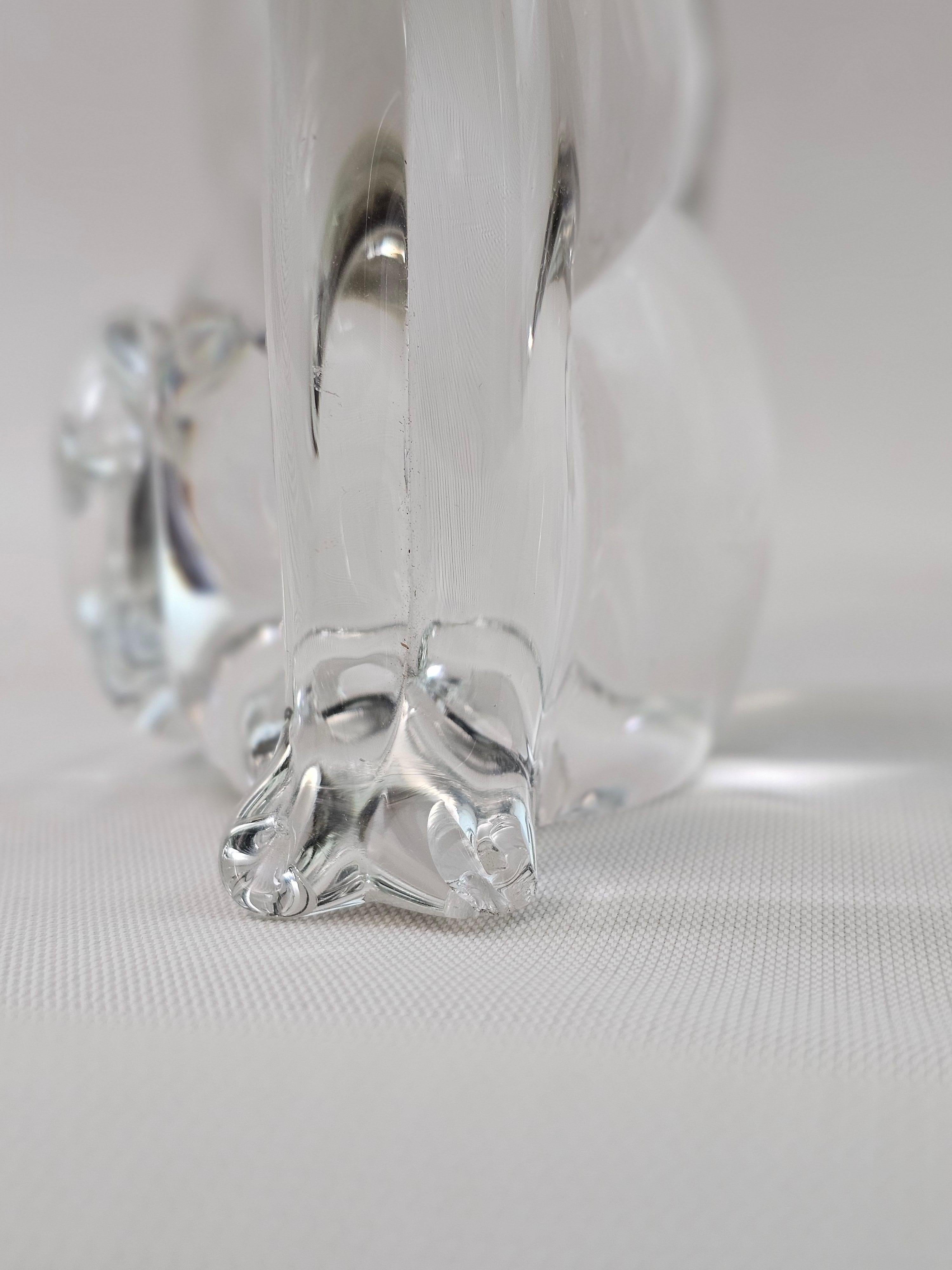 Objets décoratifs Zanetti Sculpures Cats Murano Glass Midcentury 70s Set of 2 en vente 5