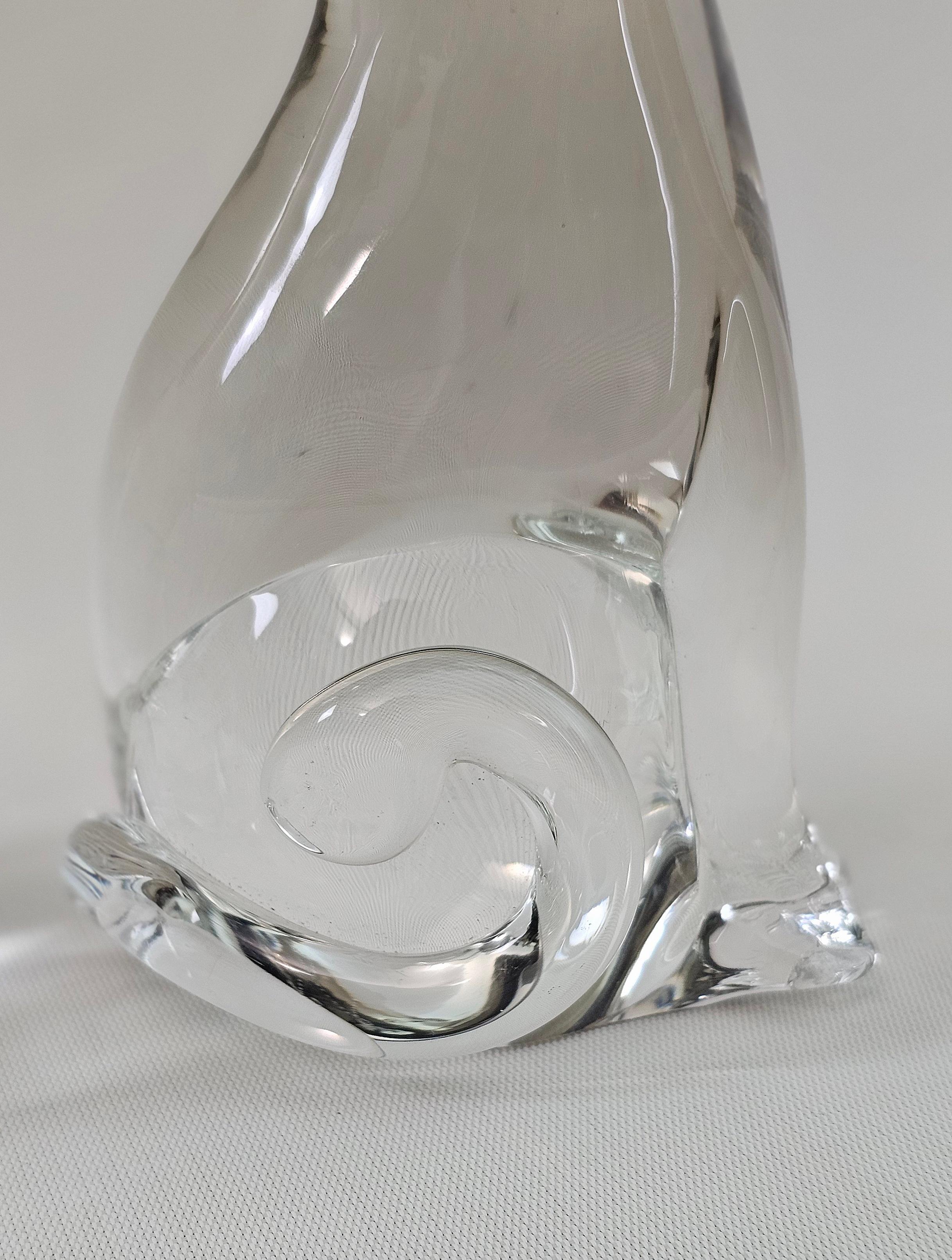 Verre de Murano Objets décoratifs Zanetti Sculpures Cats Murano Glass Midcentury 70s Set of 2 en vente