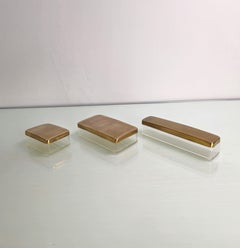 Decorative Objects Toiletry Set Brass Plastic Midcentury Italian Design 1960s