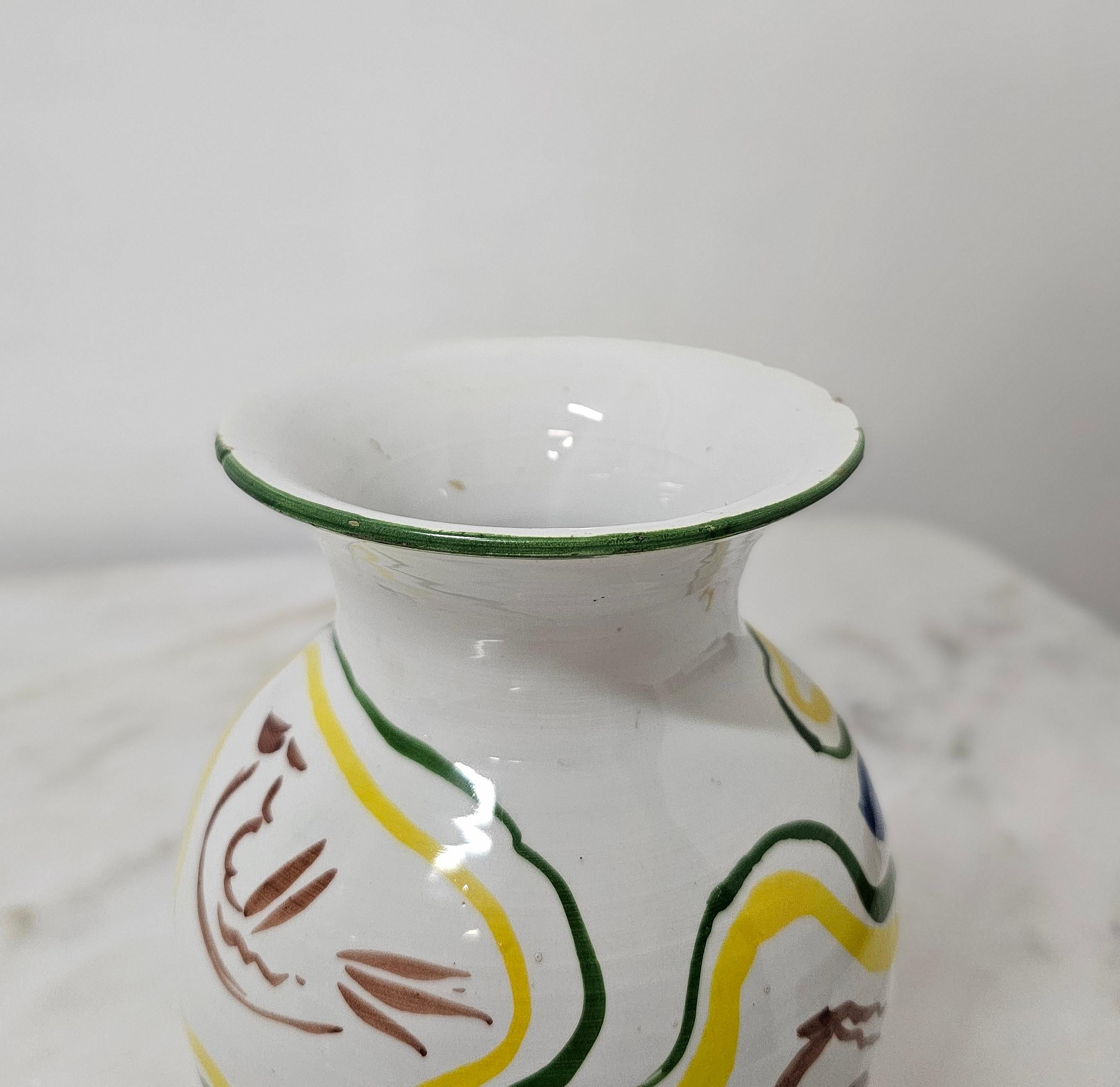 Dekorative Objekte Vasen Keramik emailliert Midcentury Italien 1960er Jahre Satz von 2 im Angebot 3