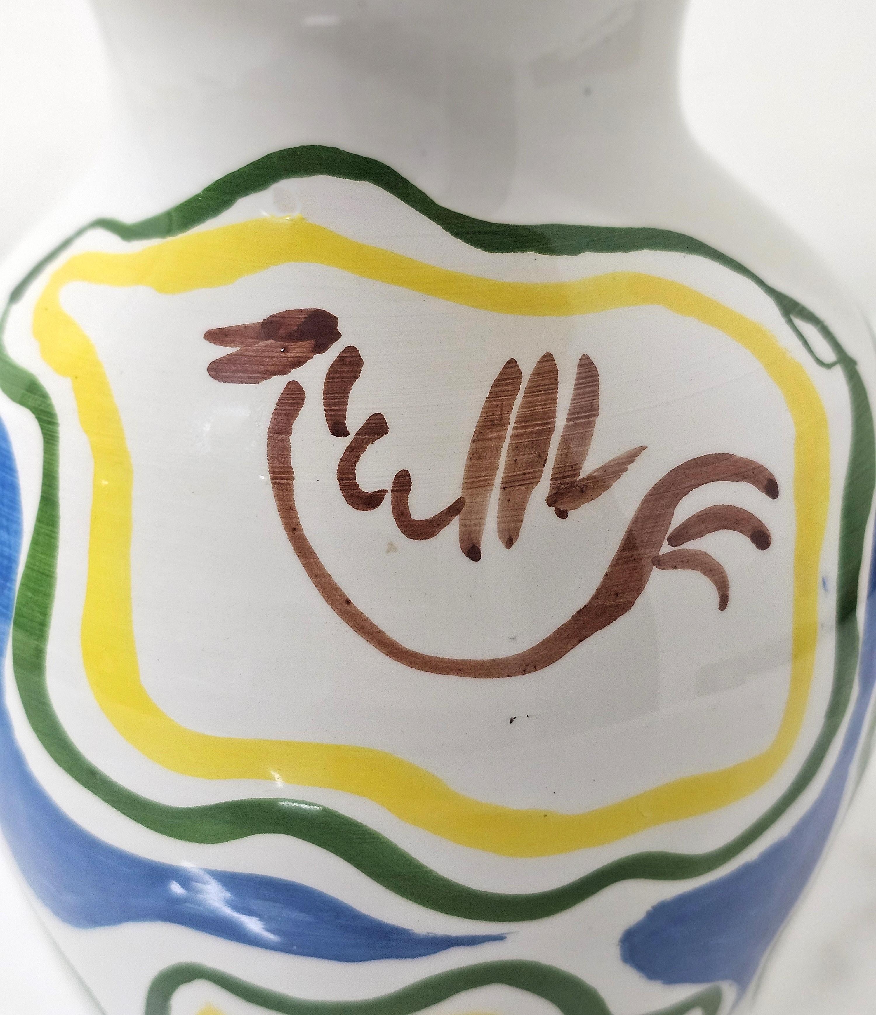 Dekorative Objekte Vasen Keramik emailliert Midcentury Italien 1960er Jahre Satz von 2 im Angebot 2