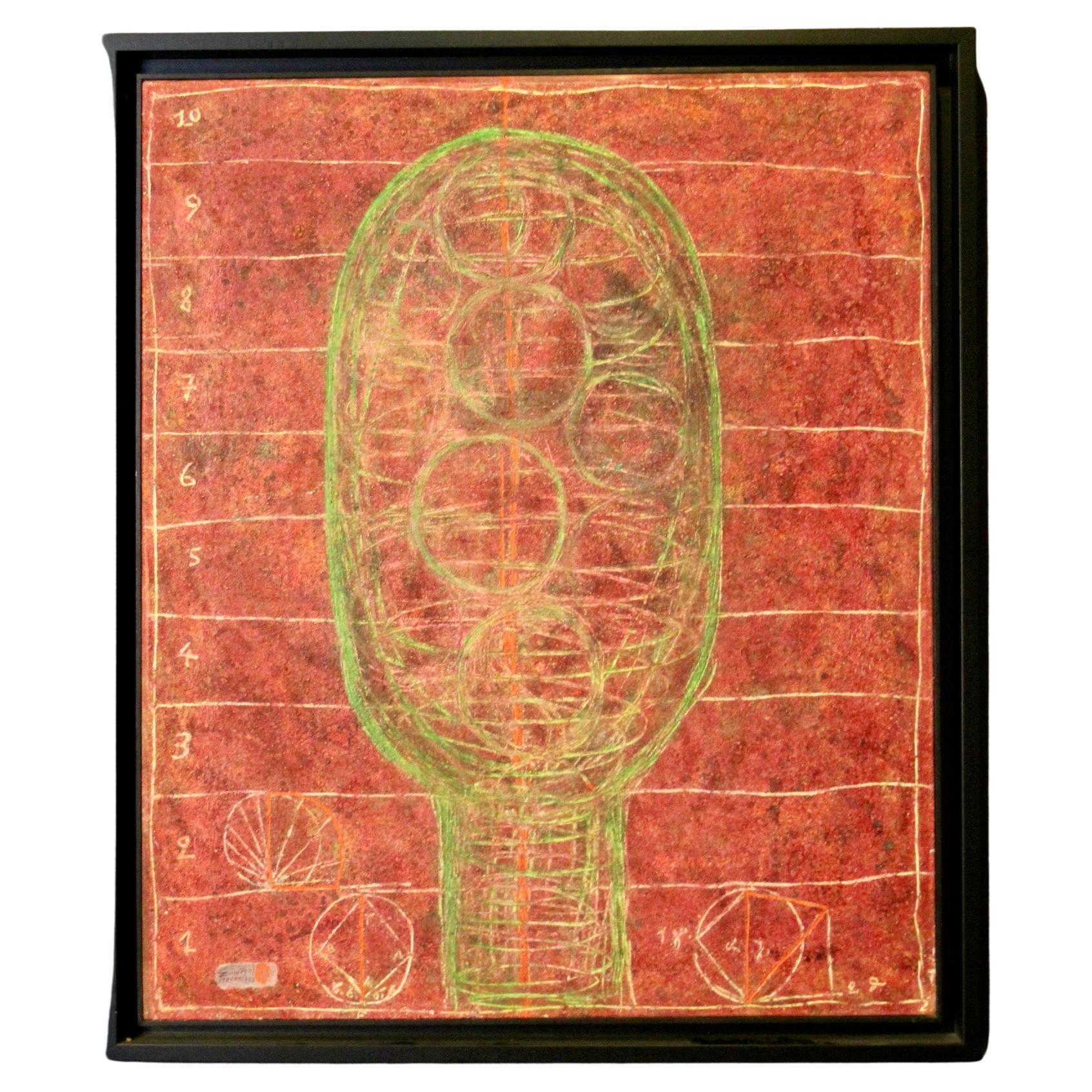 Decorative oil on canvas For Sale