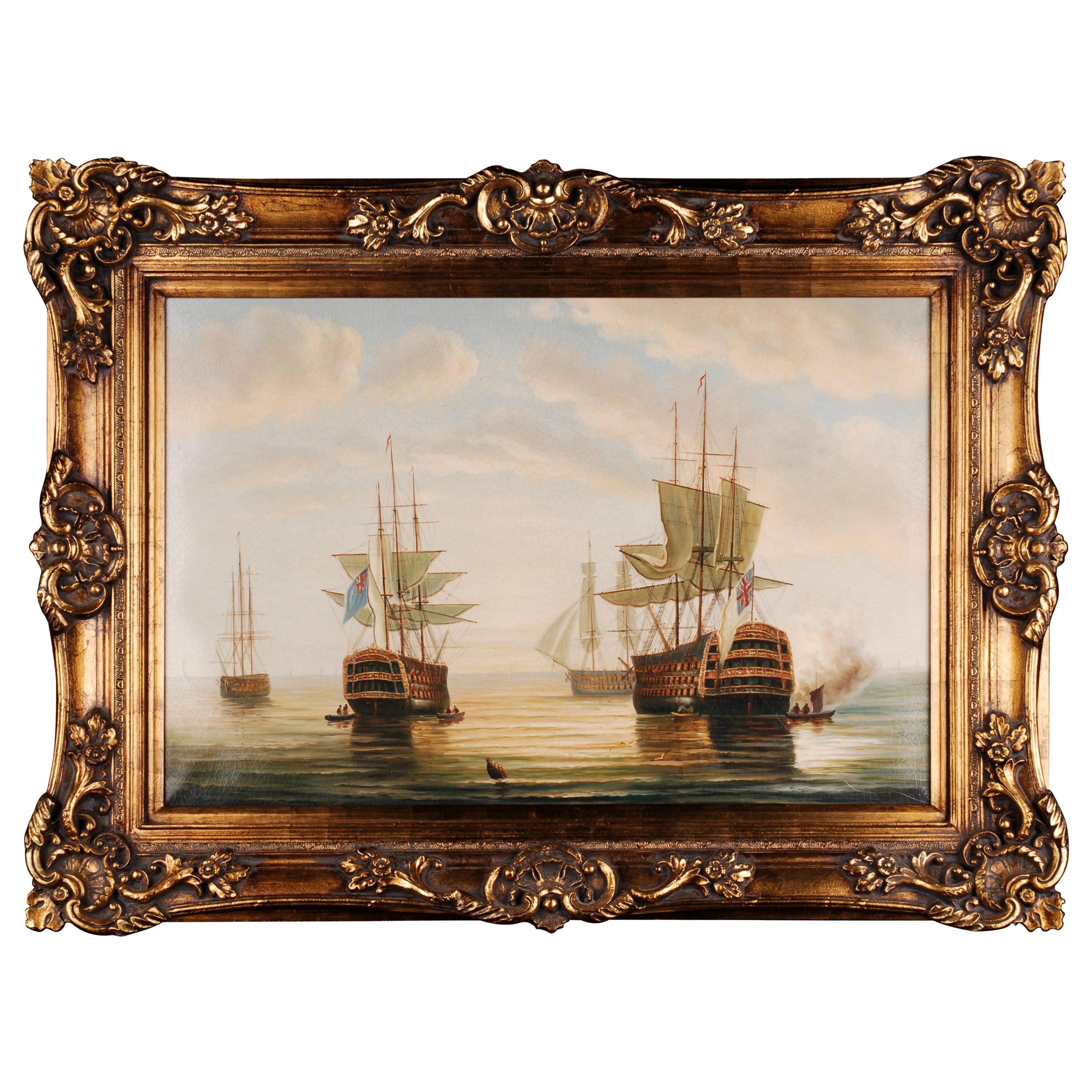 Decorative Oil Painting battleship Oil on Canvas