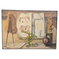 Dekoratives Ölgemälde von Lucien Mathelin auf Leinwand