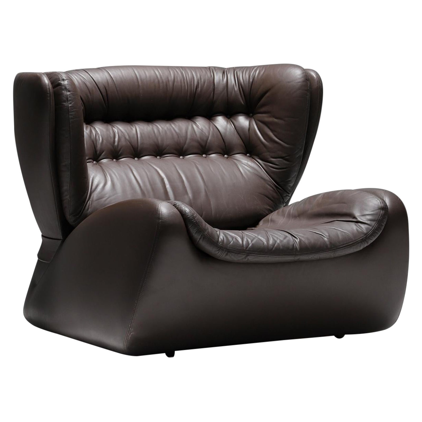 Decorative one-seat sofa model Pasha, manufactured in the 1970s by Durlet For Sale