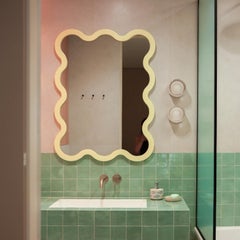 Decorative Organic Bathroom Light Pink Mirror - Hvyli 10 by oitoproducts