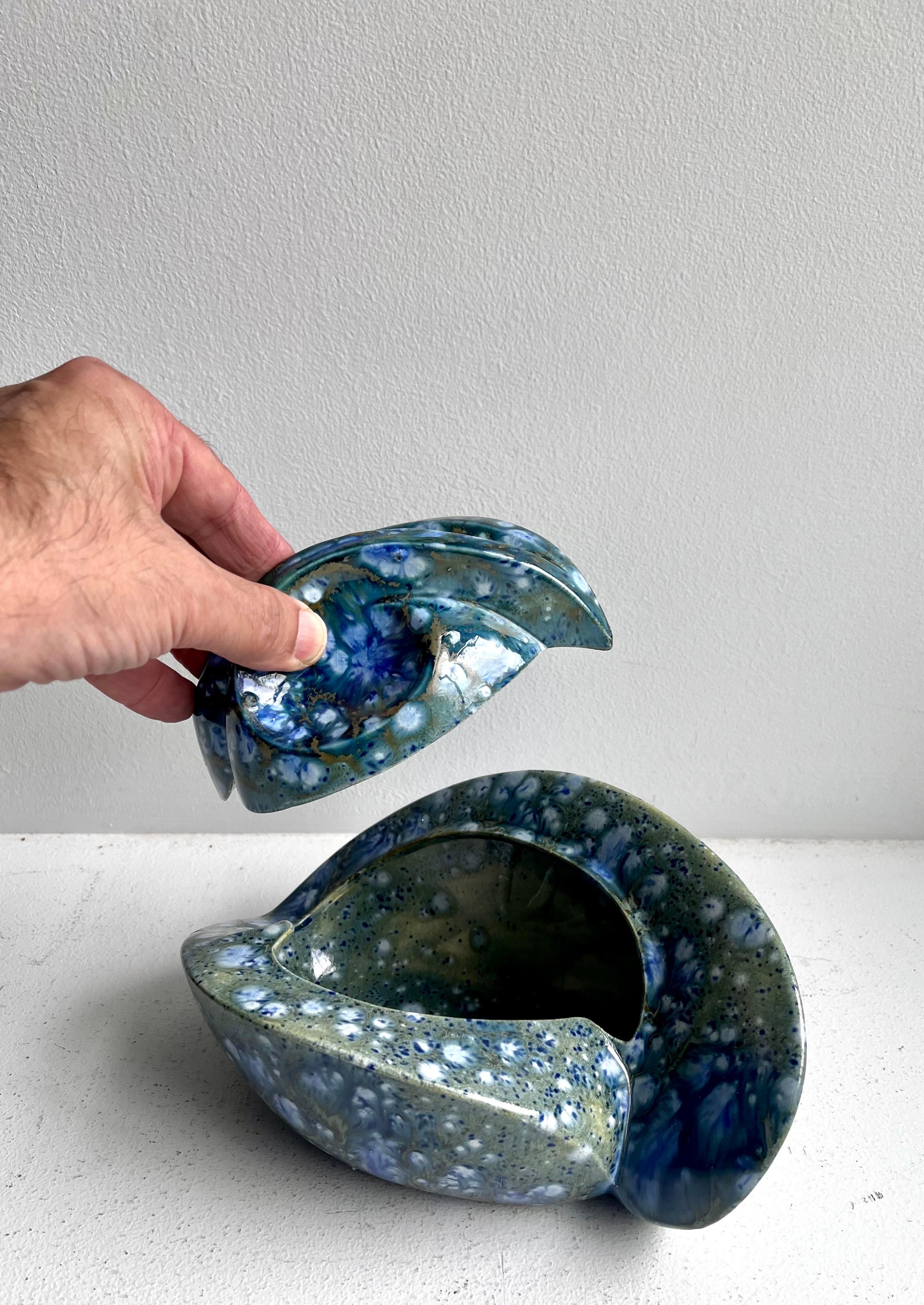 Dekorative Bio-Deckelschale von Mary Hilkemeier, 1977 im Angebot 7