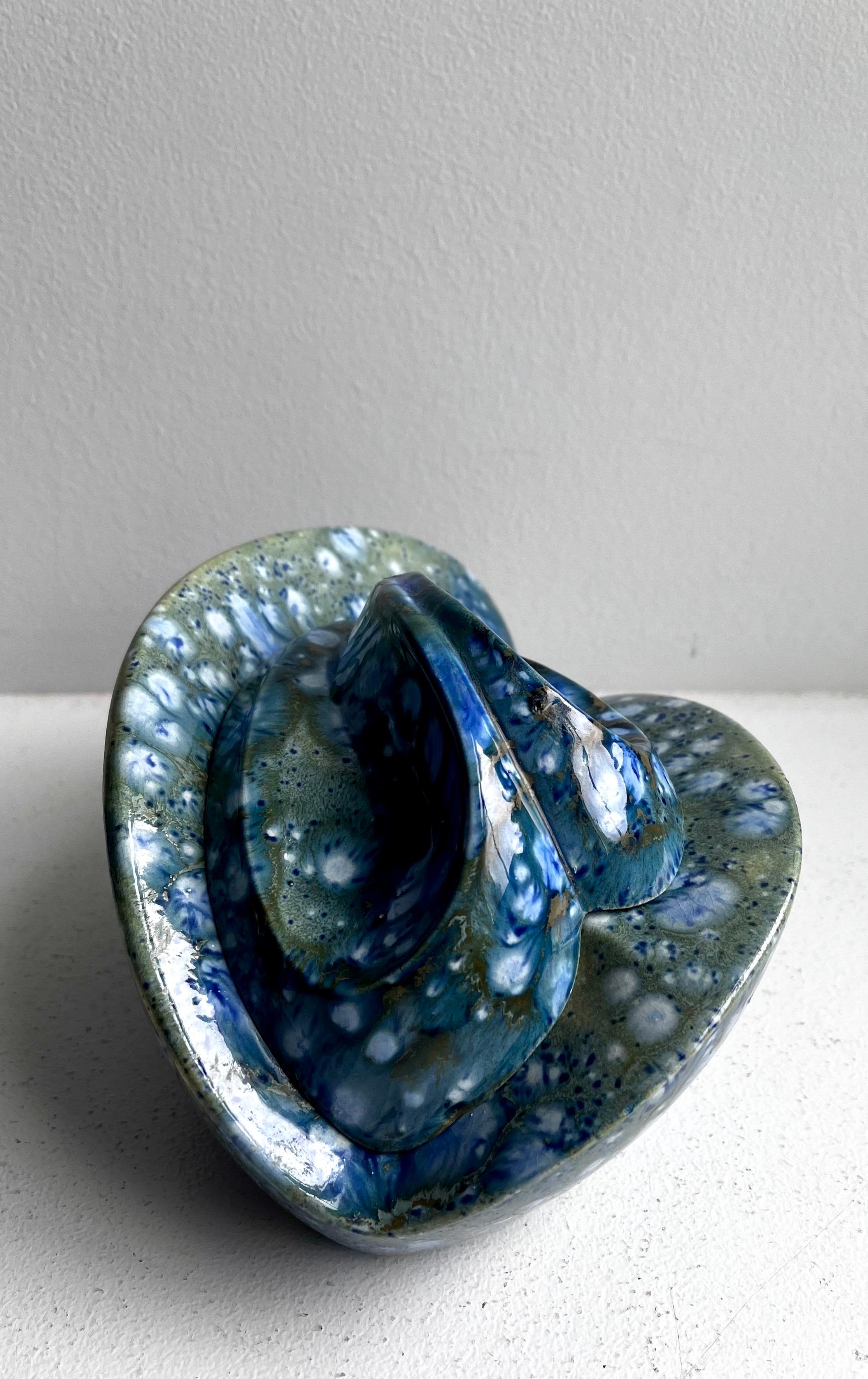 Dekorative Bio-Deckelschale von Mary Hilkemeier, 1977 (Keramik) im Angebot