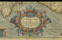 Decorative Original Antique Map of Valencia in Southern Spain, circa 1601