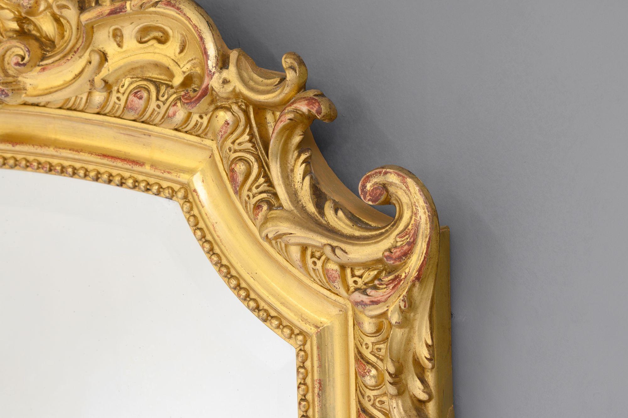 Decorative Overmantel Mirror In Good Condition For Sale In London, England