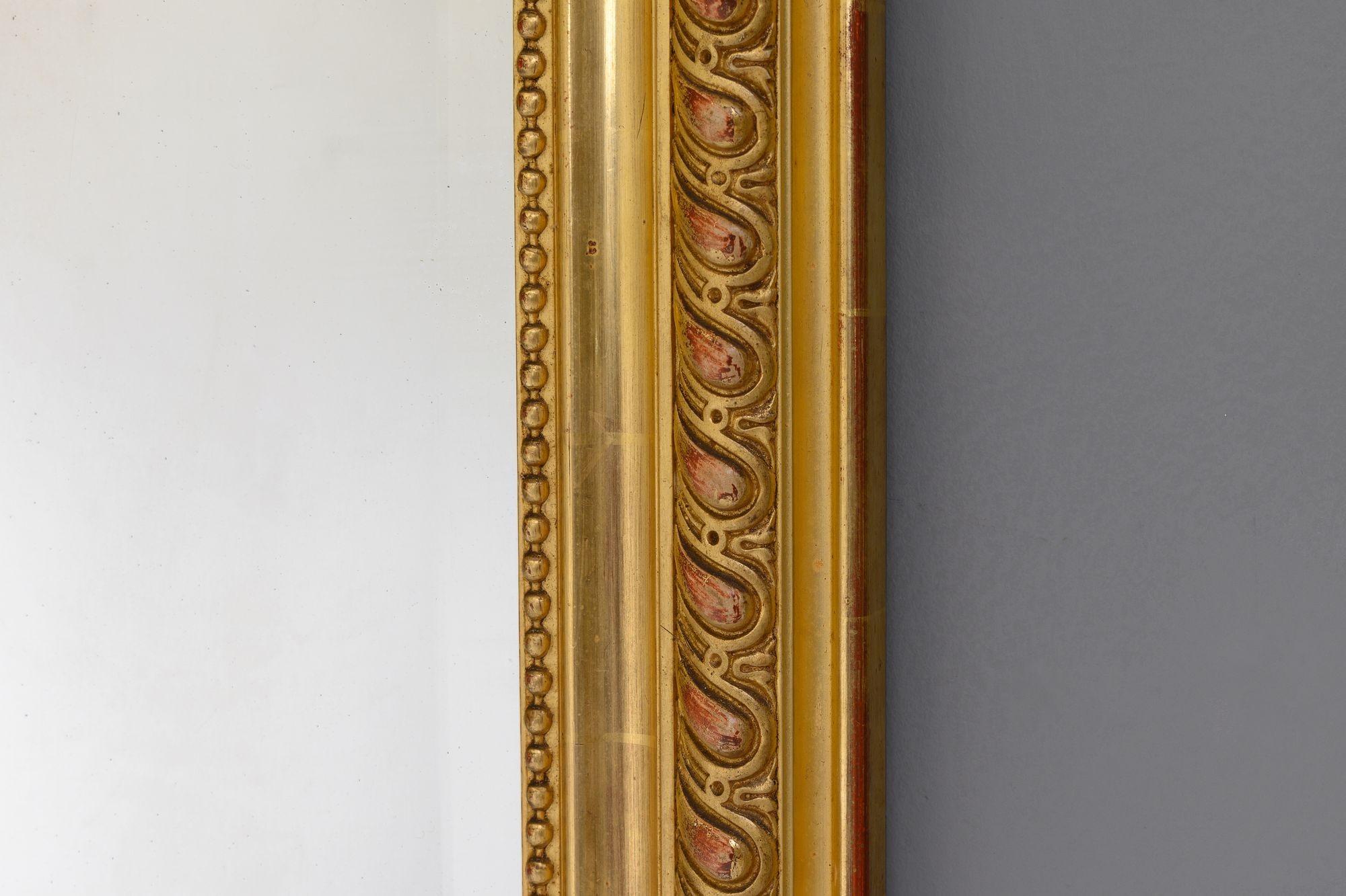 Late 19th Century Decorative Overmantel Mirror For Sale