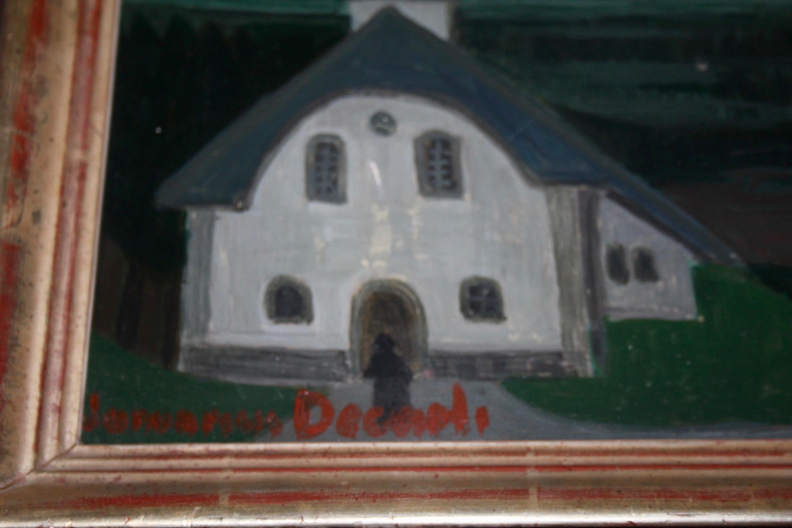 Cuadro decorativo de alp francés de Decarli mediados del siglo XX en venta