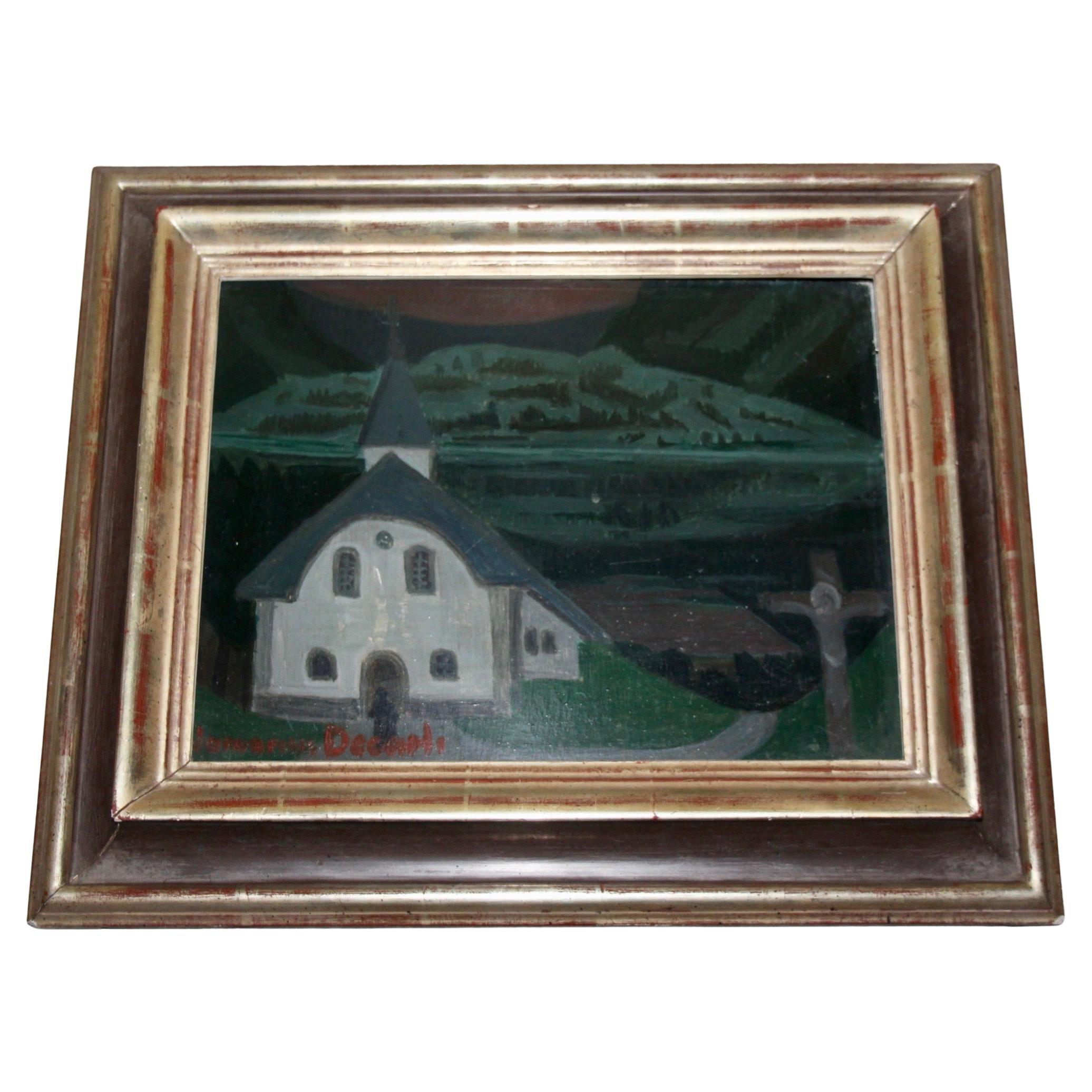 Decorative painting of French alp by Decarli