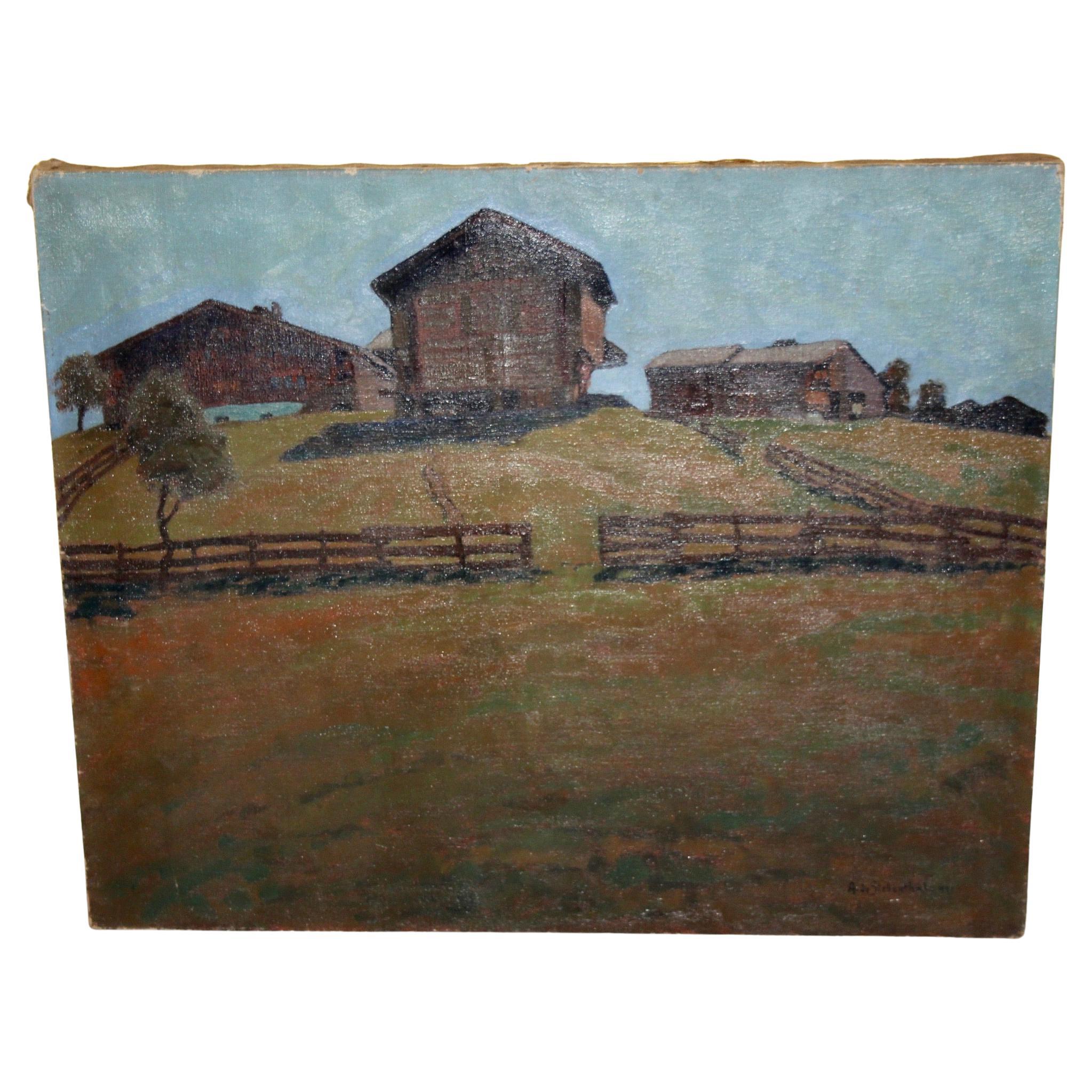 Quadro decorativo dell'alpe svizzera