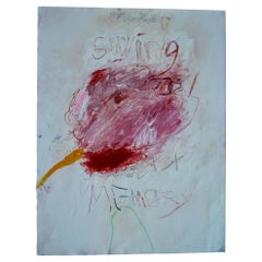 Decorative painting on paper dated December 87