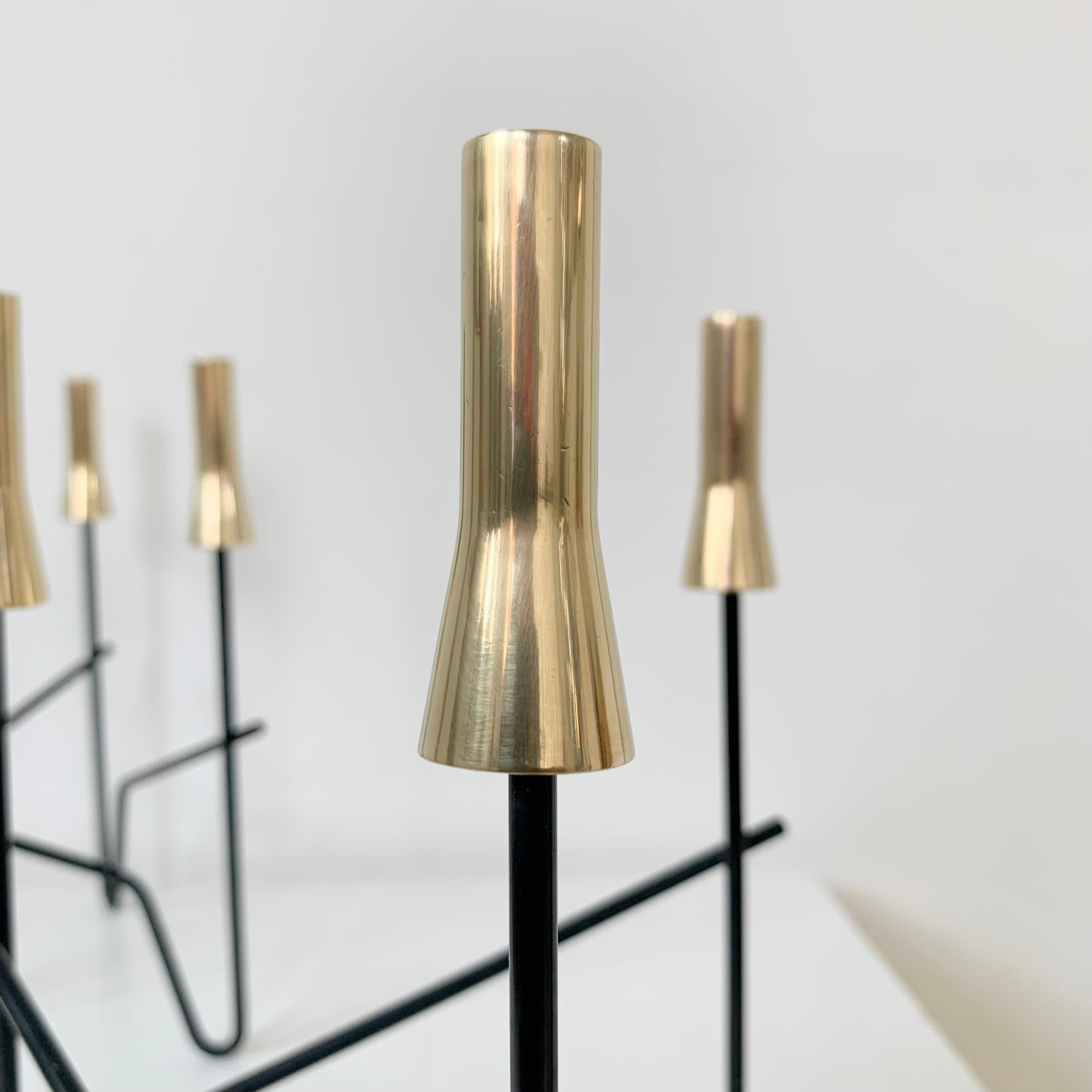 Decorative Pair of Candlesticks, circa 1960, Italy. For Sale 4