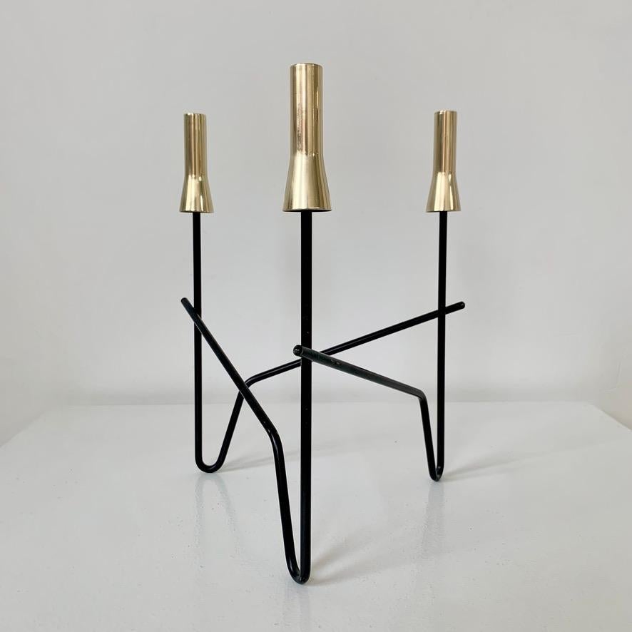 Mid-20th Century Decorative Pair of Candlesticks, circa 1960, Italy. For Sale
