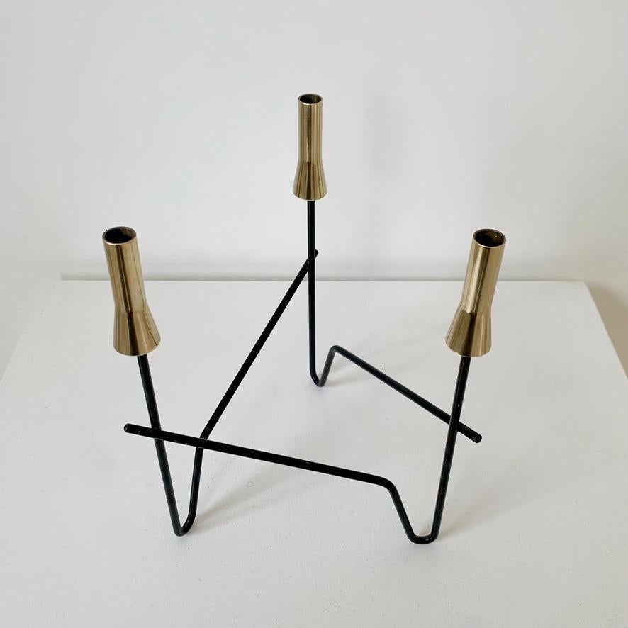Decorative Pair of Candlesticks, circa 1960, Italy. For Sale 2