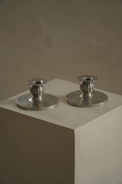 Decorative Pair of Just Andersen Candlesticks, Denmark, Early-20th Century