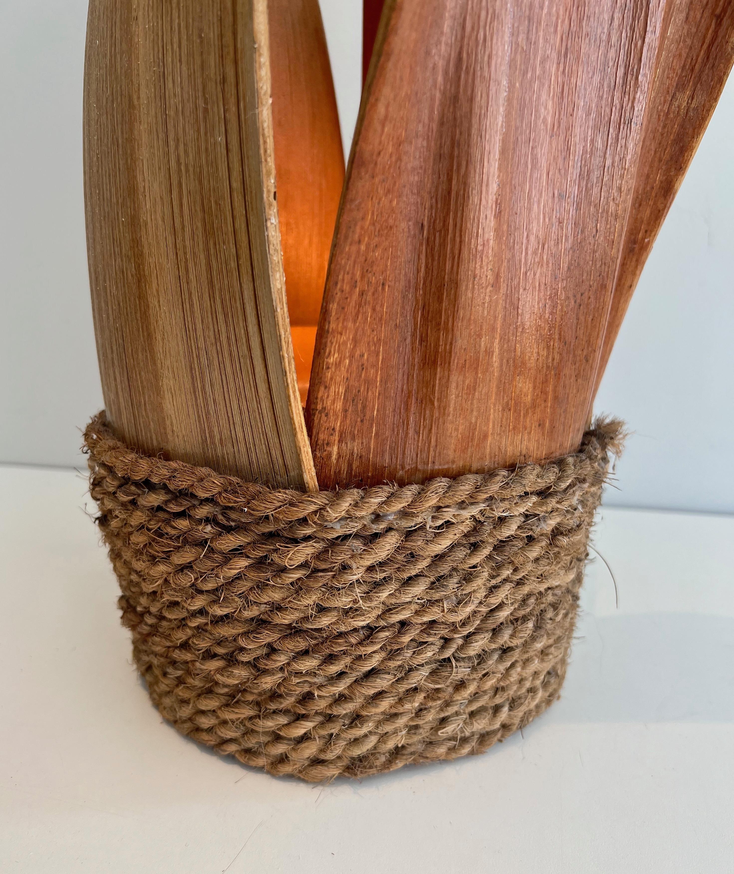 Decorative Palm Tree and Rope Table Lamp For Sale 4