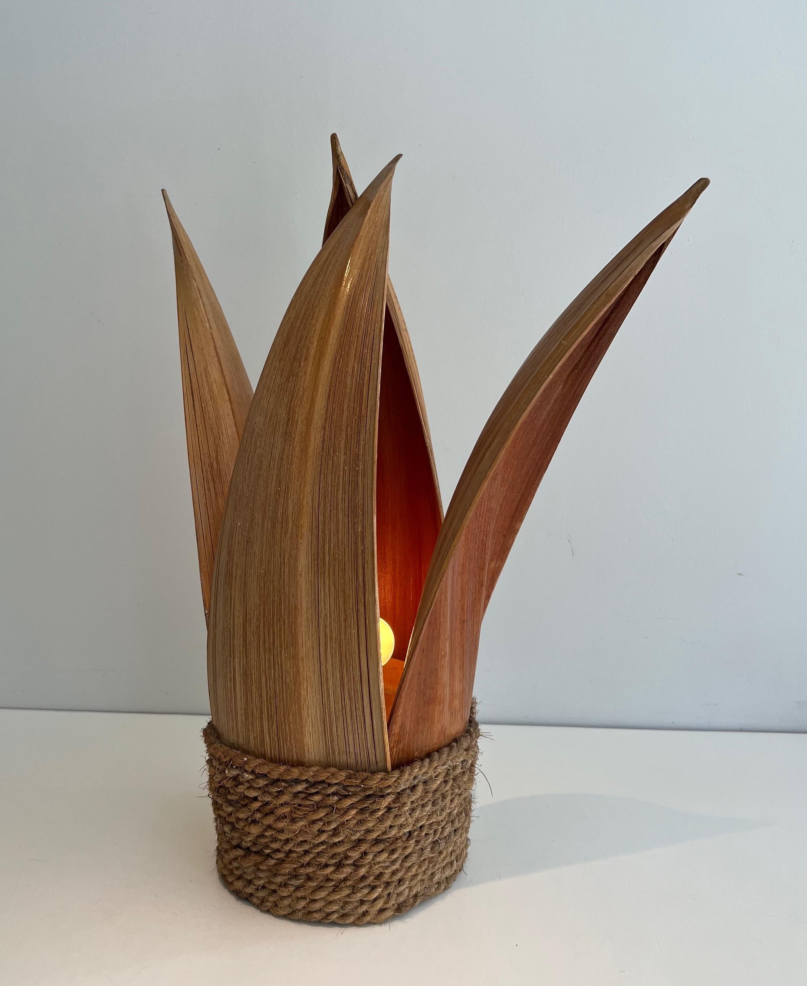 Decorative Palm Tree and Rope Table Lamp For Sale 9