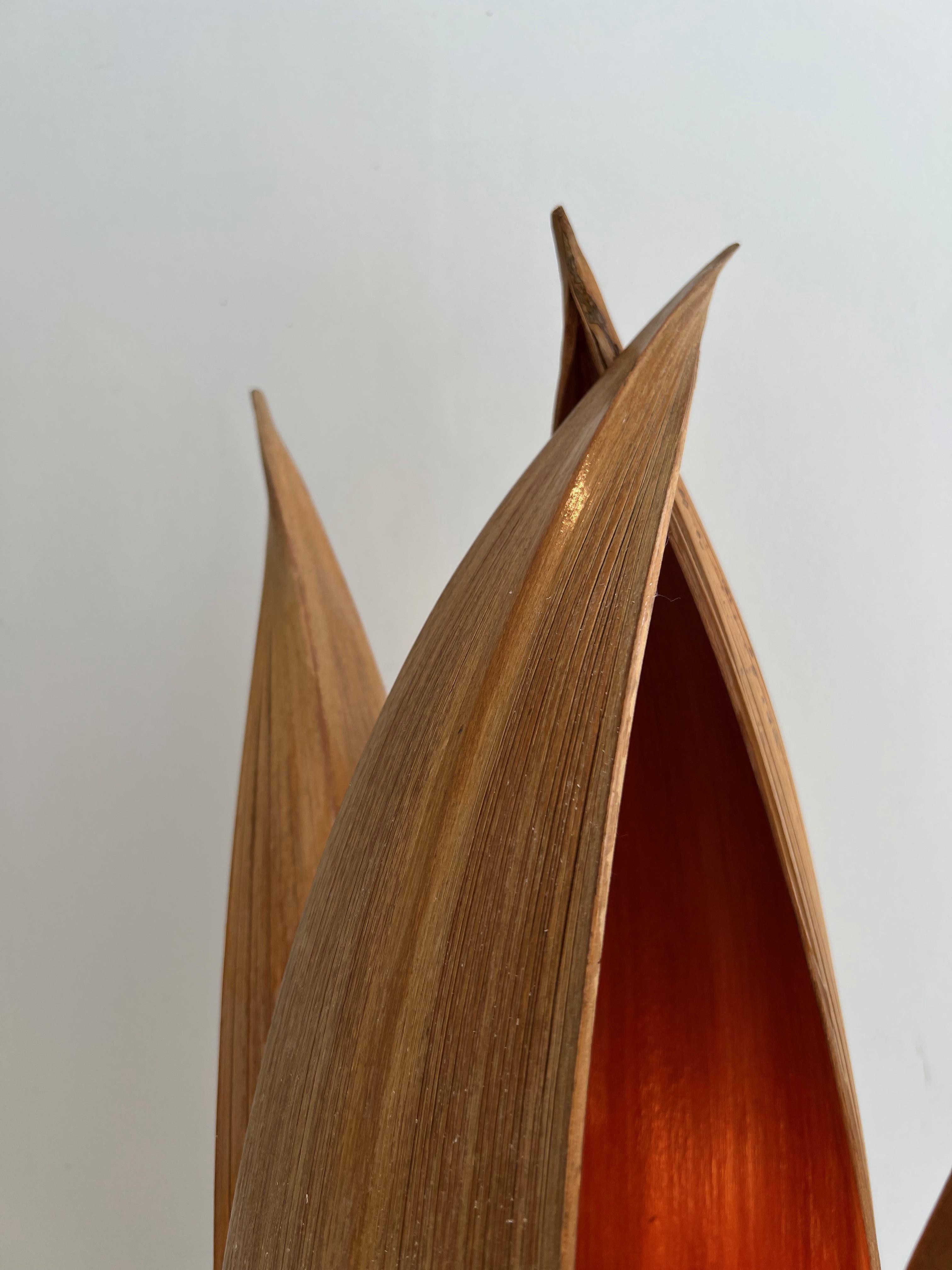 Lampe de table décorative en forme de palmier et de corde. Il s'agit d'un ouvrage français. Circa 1970 en vente 1