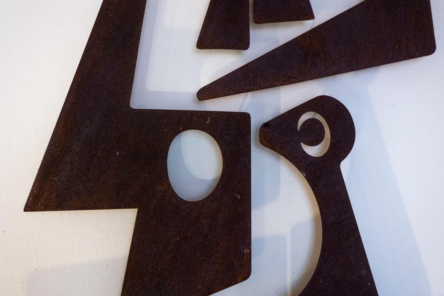 Decorative panel entitled “Sacha” in corten metal, contemporary work In Excellent Condition For Sale In Saint-Ouen, FR