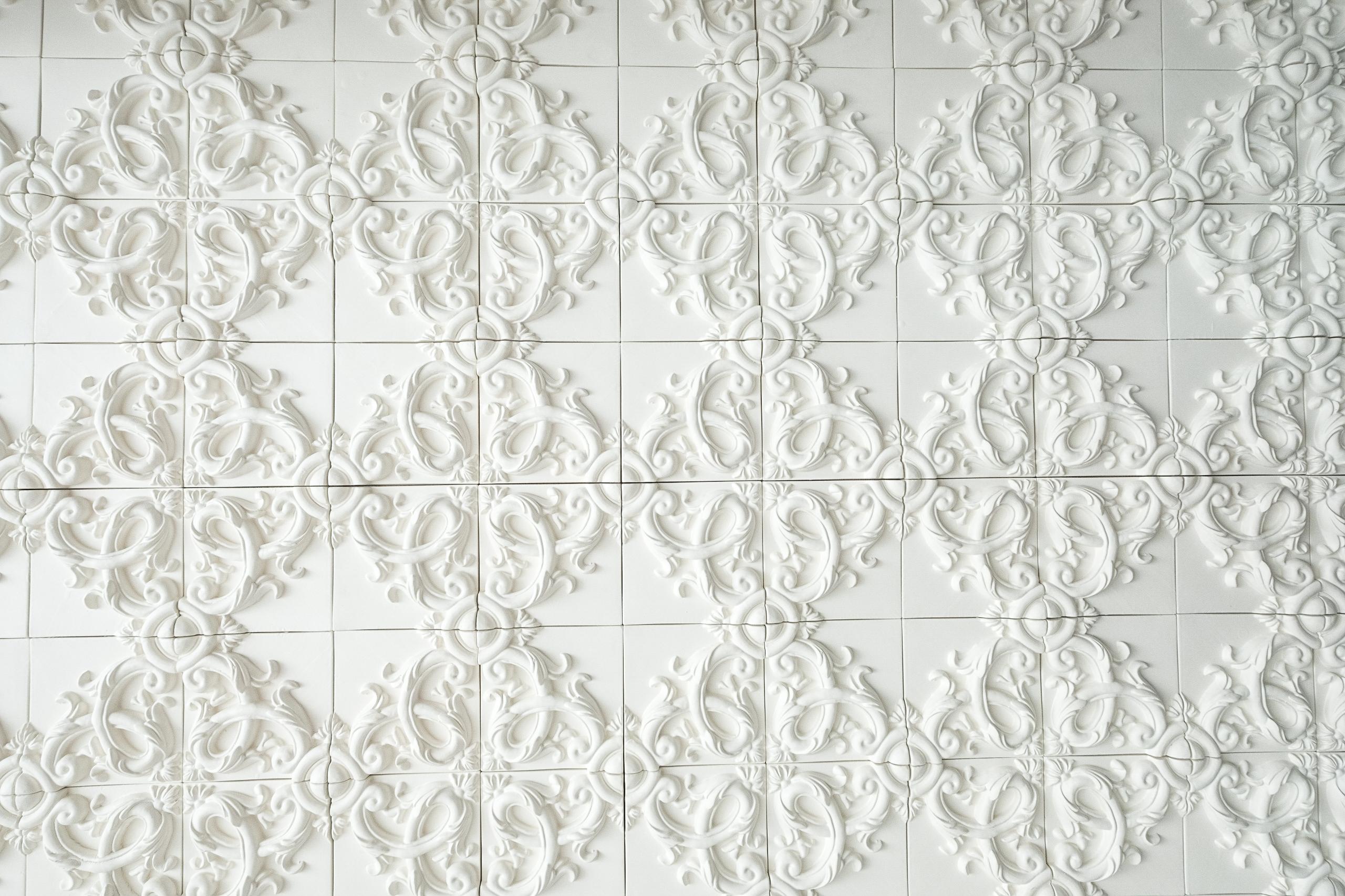 Decorative Panel in Ceramic, Customizable in Size and Finishes, Acanto For Sale 2