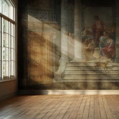 Decorative Panoramic Wallpaper in Antique Style