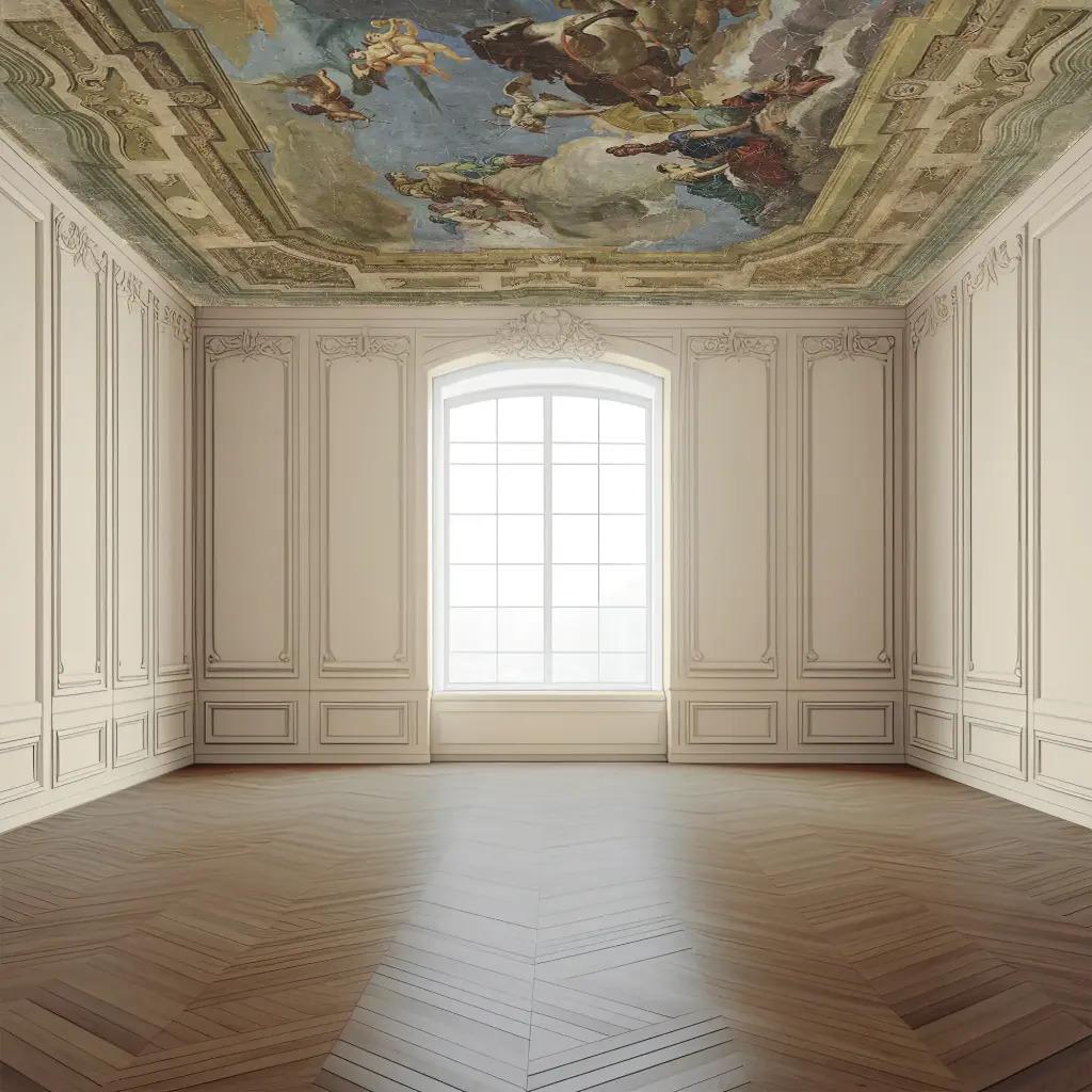 Decorative Panoramic Wallpaper look like a Scène Céleste in Antique Style In Good Condition For Sale In Saint-Ouen, FR