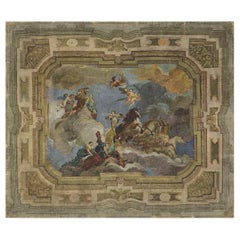 Decorative Panoramic Wallpaper look like a Scène Céleste in Antique Style