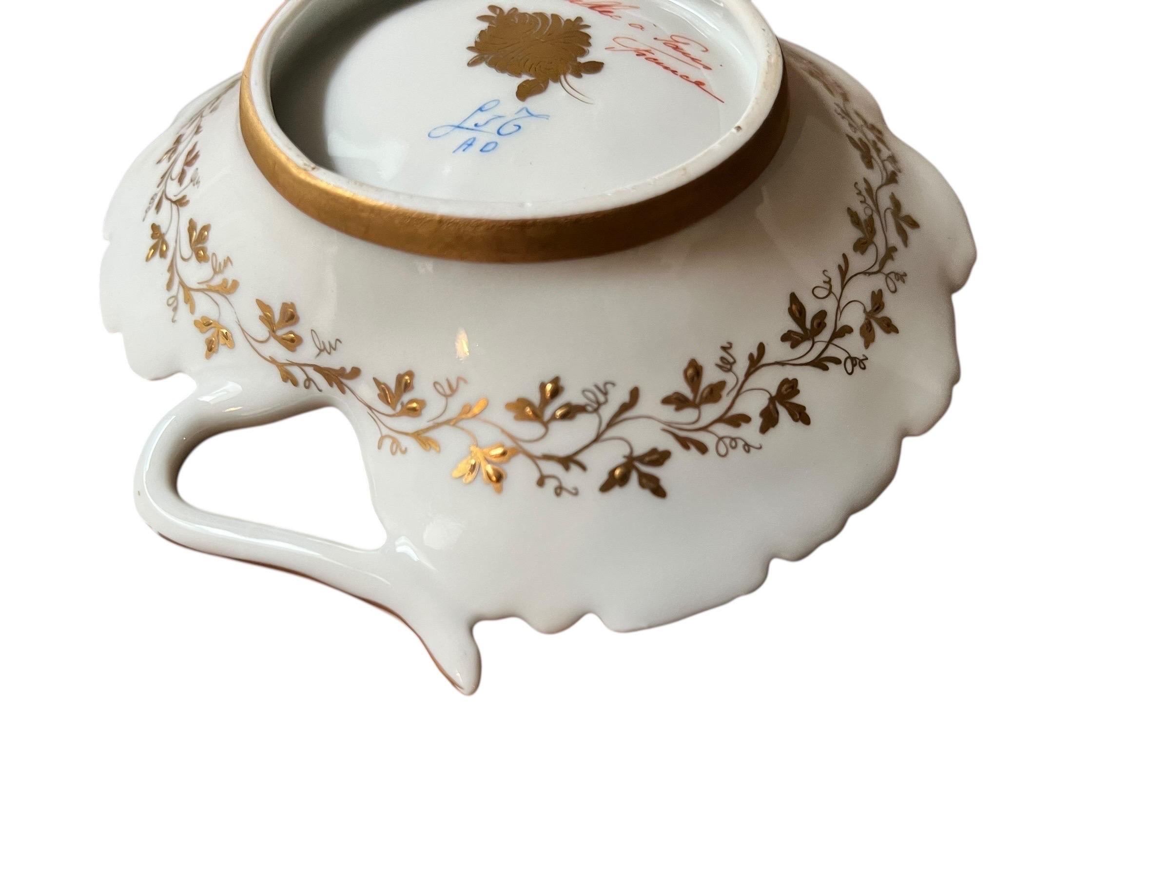 Plat décoratif en porcelaine de Paris - Style Rococo - Début du 20ème siècle en vente 3