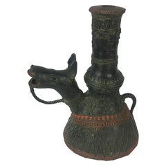 Vintage Decorative Patinated Bronze Incense Holder 