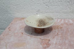 Decorative Pedestal Bowl, Hand-Built Wood-Fired Stoneware