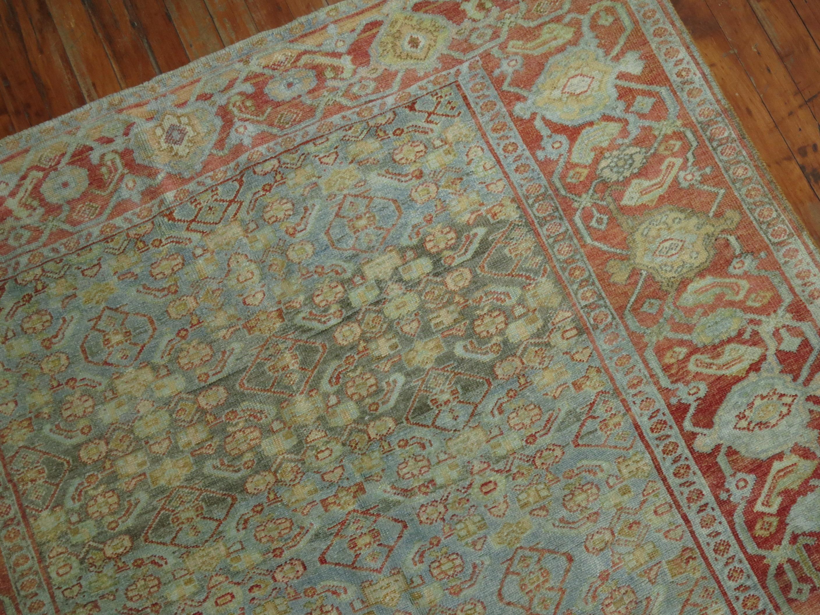 Decorative Persian Antique Bidjar Gallery Rug In Good Condition For Sale In New York, NY