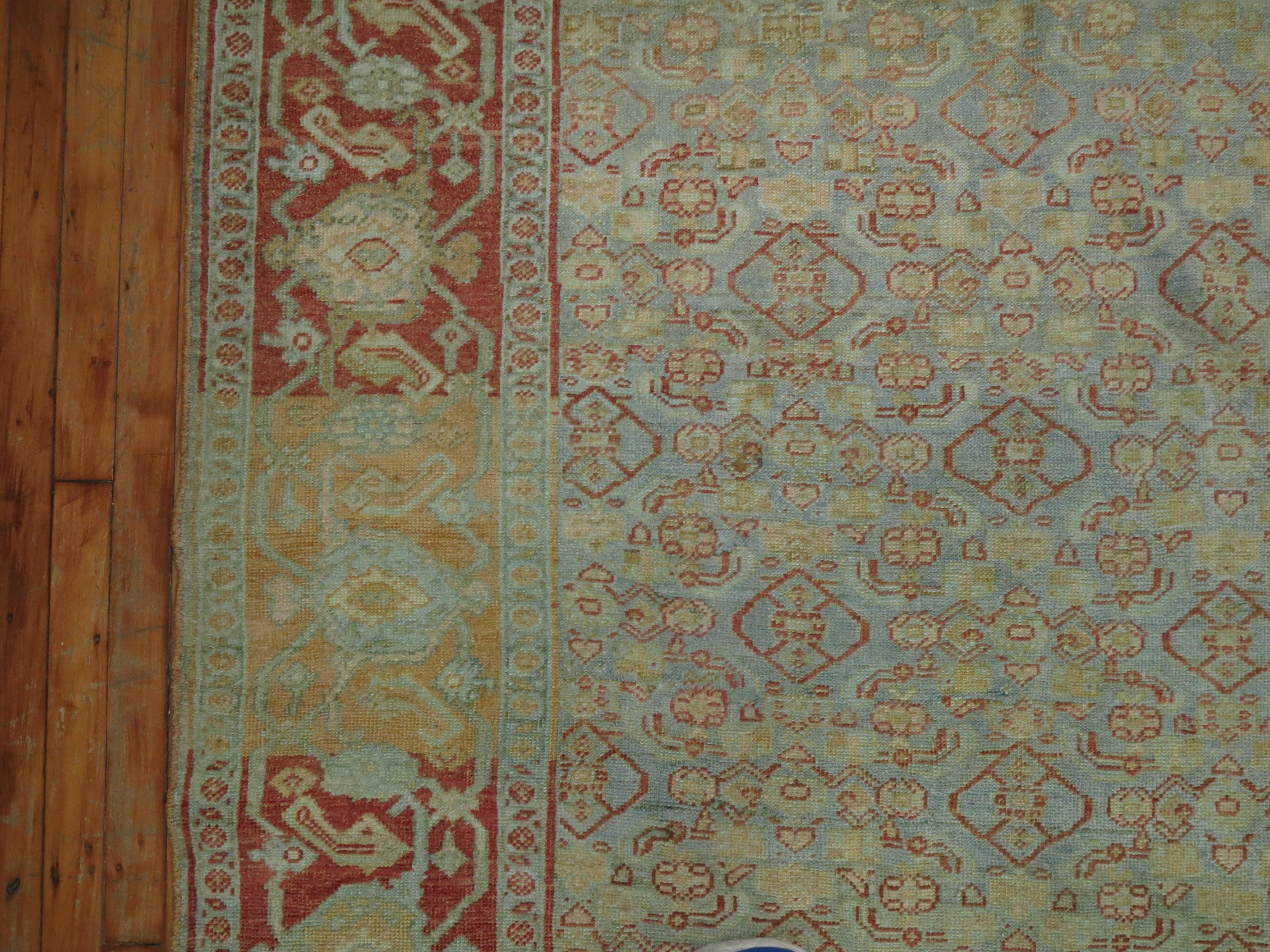 Early 20th Century Decorative Persian Antique Bidjar Gallery Rug For Sale