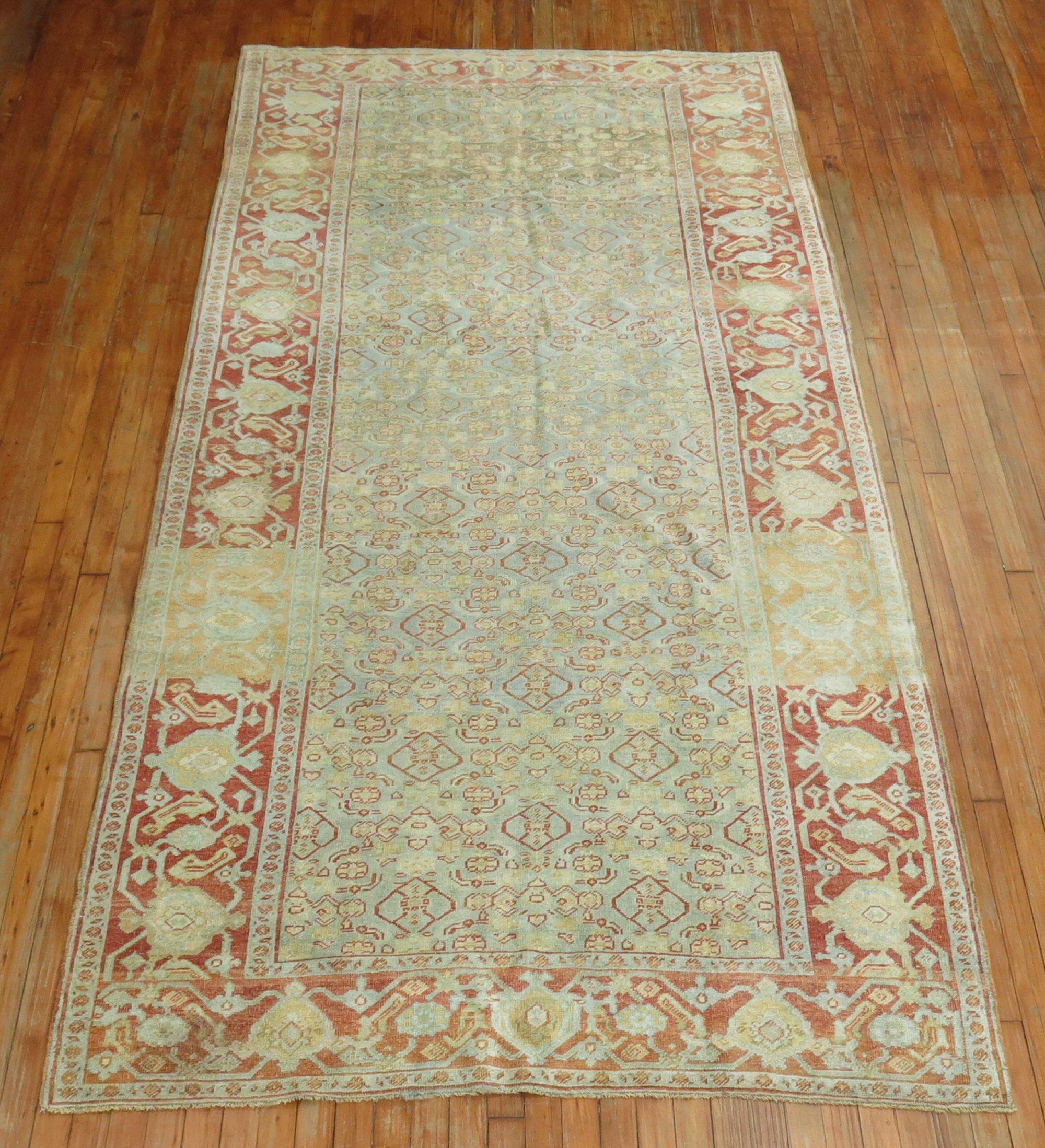 Decorative Persian Antique Bidjar Gallery Rug For Sale 1