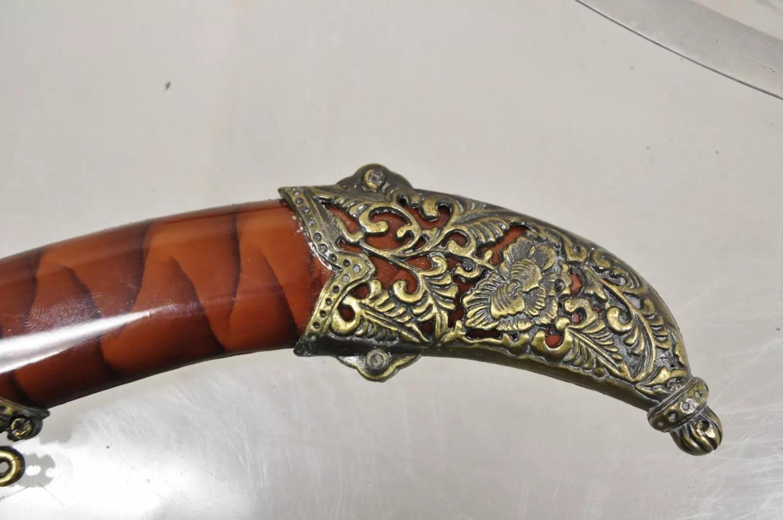 Other Decorative Persian Arab Decorative Metal Dagger Knife in Sheath