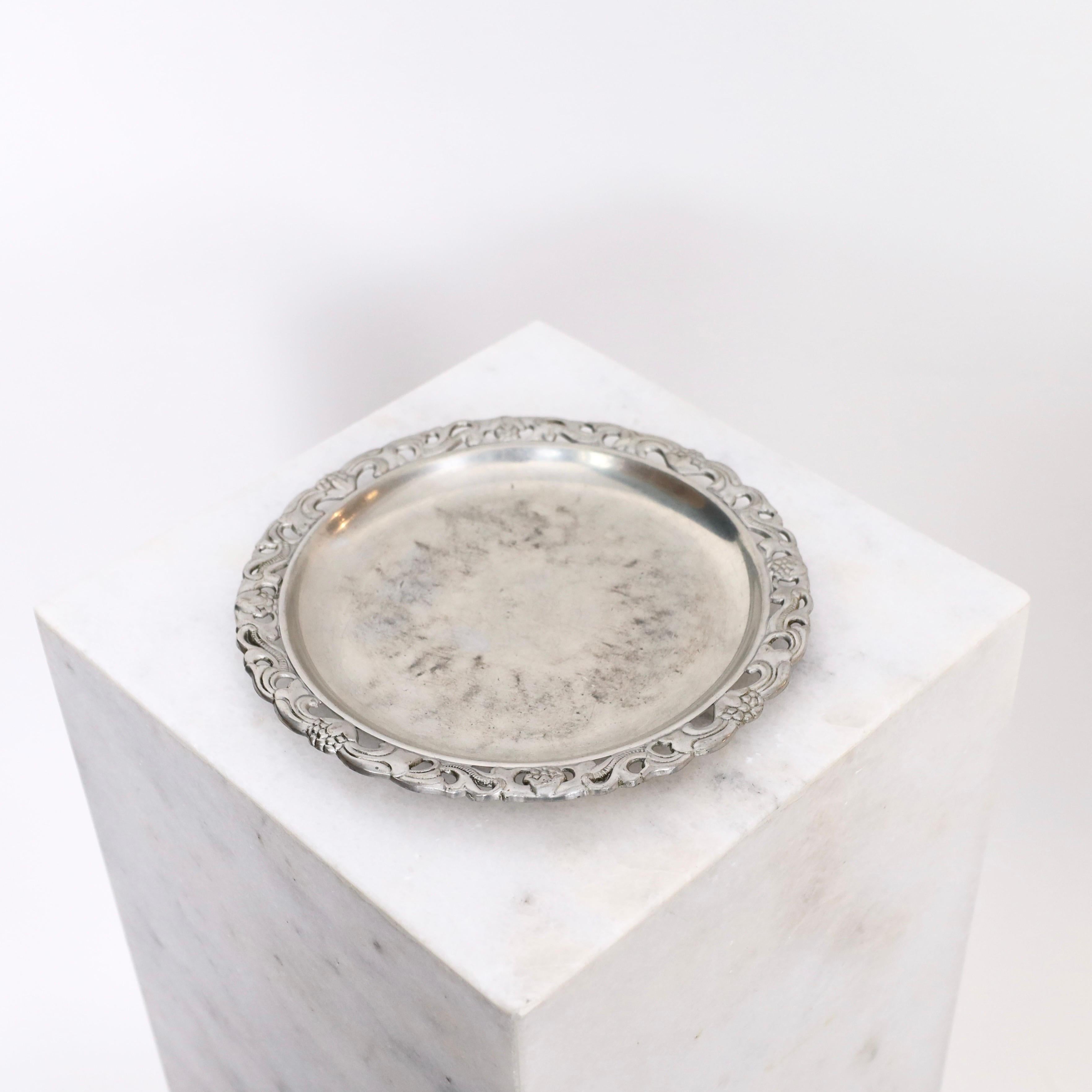 Danois Assiette décorative en étain par Just Andersen, années 1920, Danemark en vente