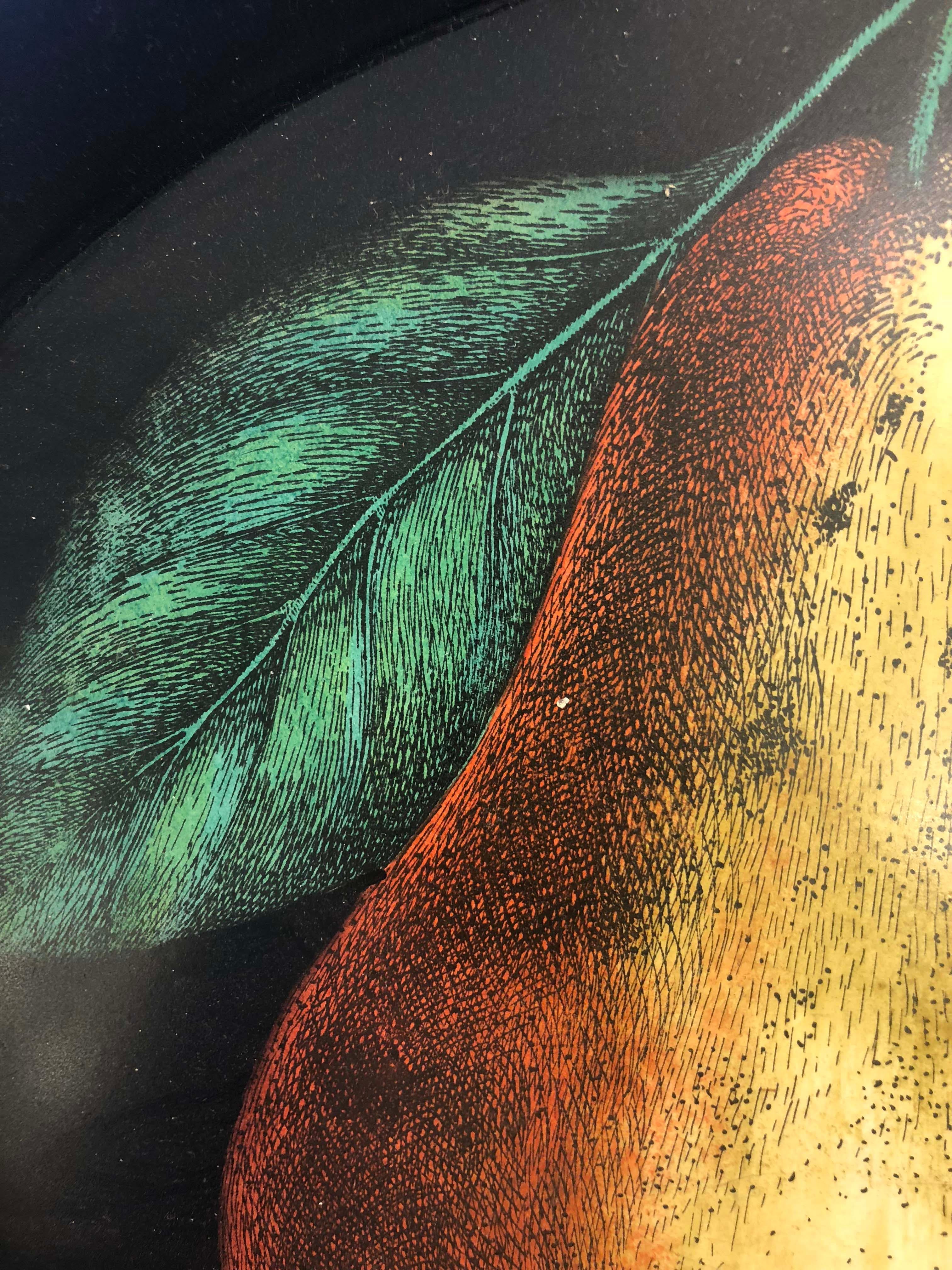 Italian Decorative Piero Fornasetti Oval Tray, Italy, 1950s