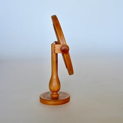 Decorative pine vanity mirror. Mid 20th Century.