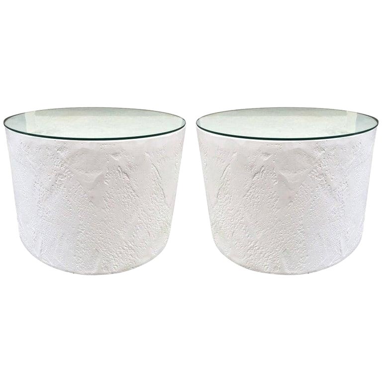 Decorative Plaster Pedestals Style of John Dickinson Pair