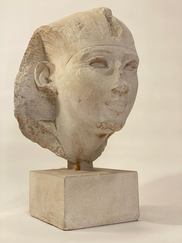 Mid-Century Modern Decorative Plaster Pharaoh's Head