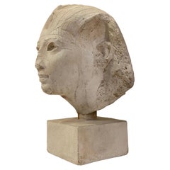 Dekorativer Pharaonenkopf aus Gips