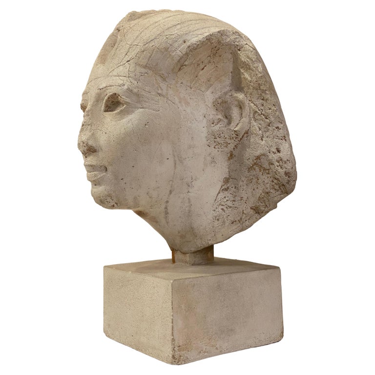 Decorative Plaster Pharaoh''s Head at 1stDibs